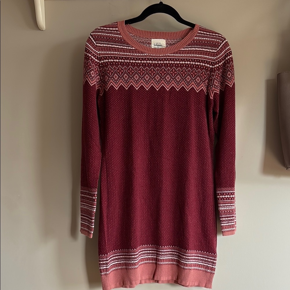 Maroon/red sweater dress